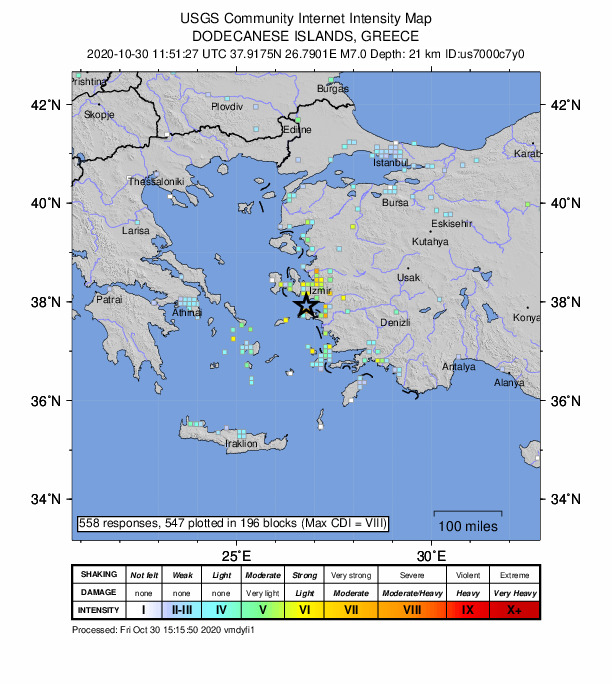 DYFI Intensity Map